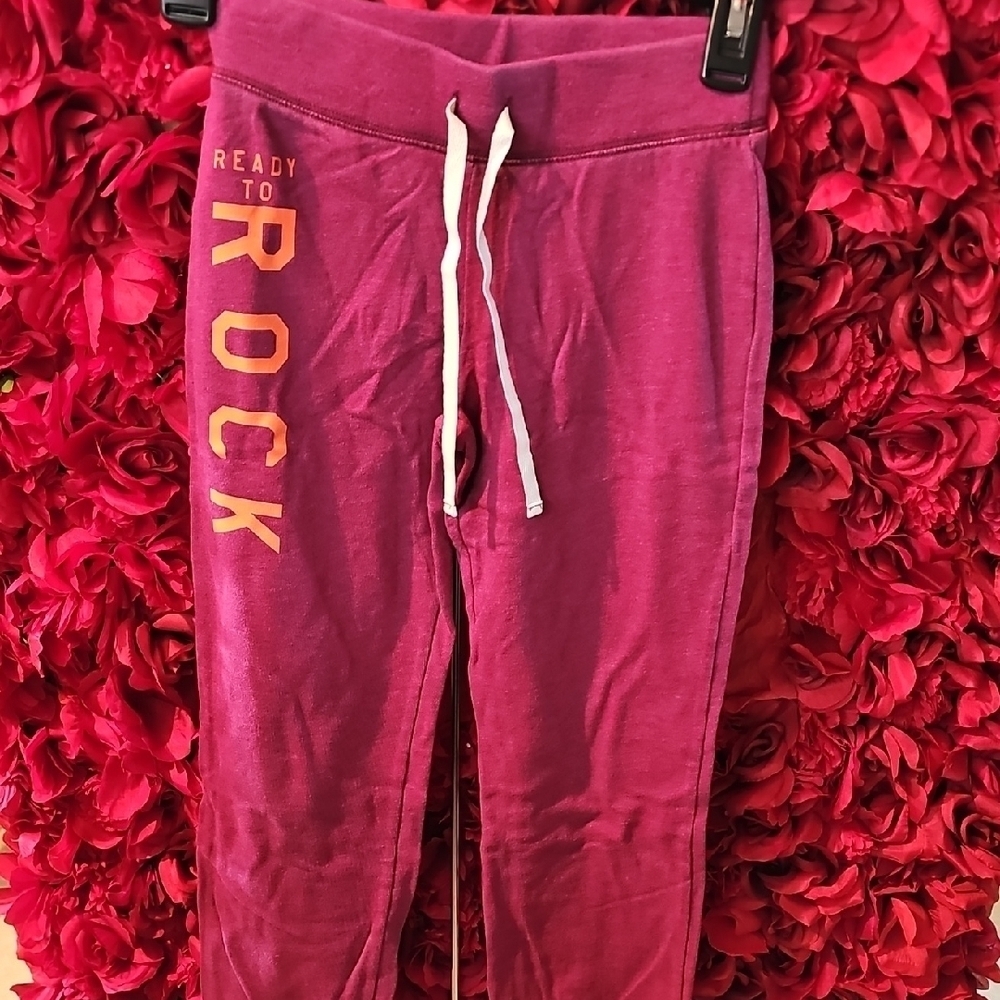 Old Navy Girls Joggers with 'Ready to Rock' Print Size Medium (8)